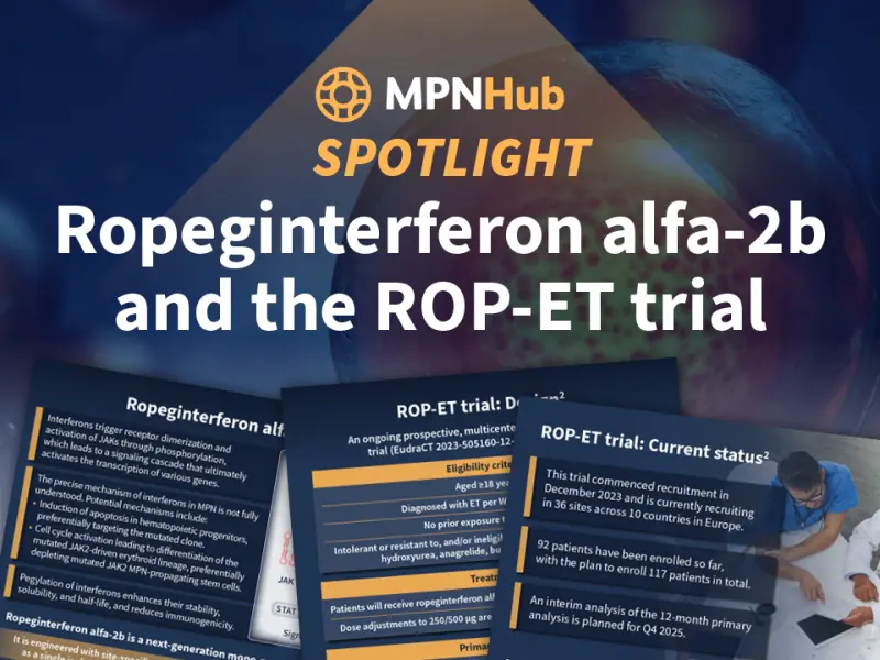 The ROP-ET trial of ropeginterferon alfa-2b in patients with ET and limited treatment options