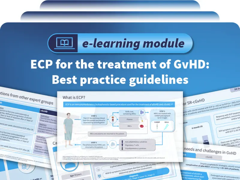 e-learning module | ECP for the treatment of GvHD: Best practice guidelines