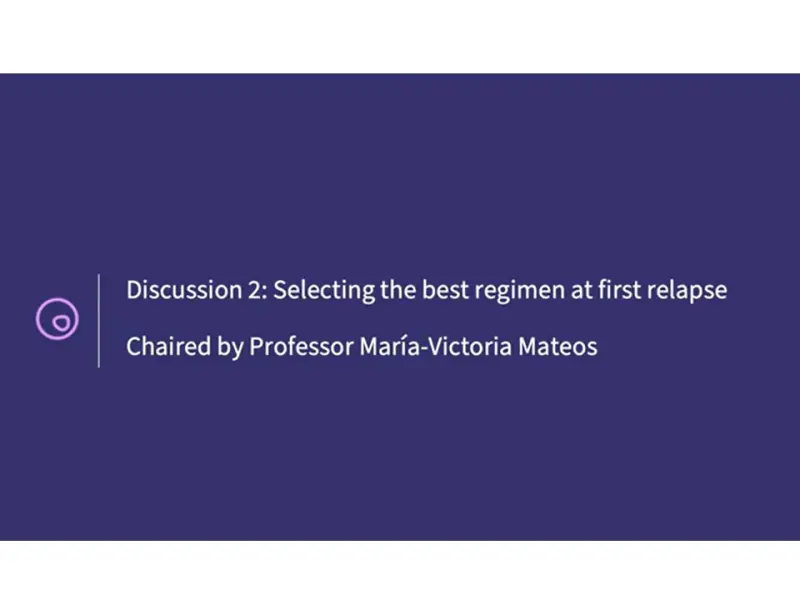 Selecting the best regimen at first relapse